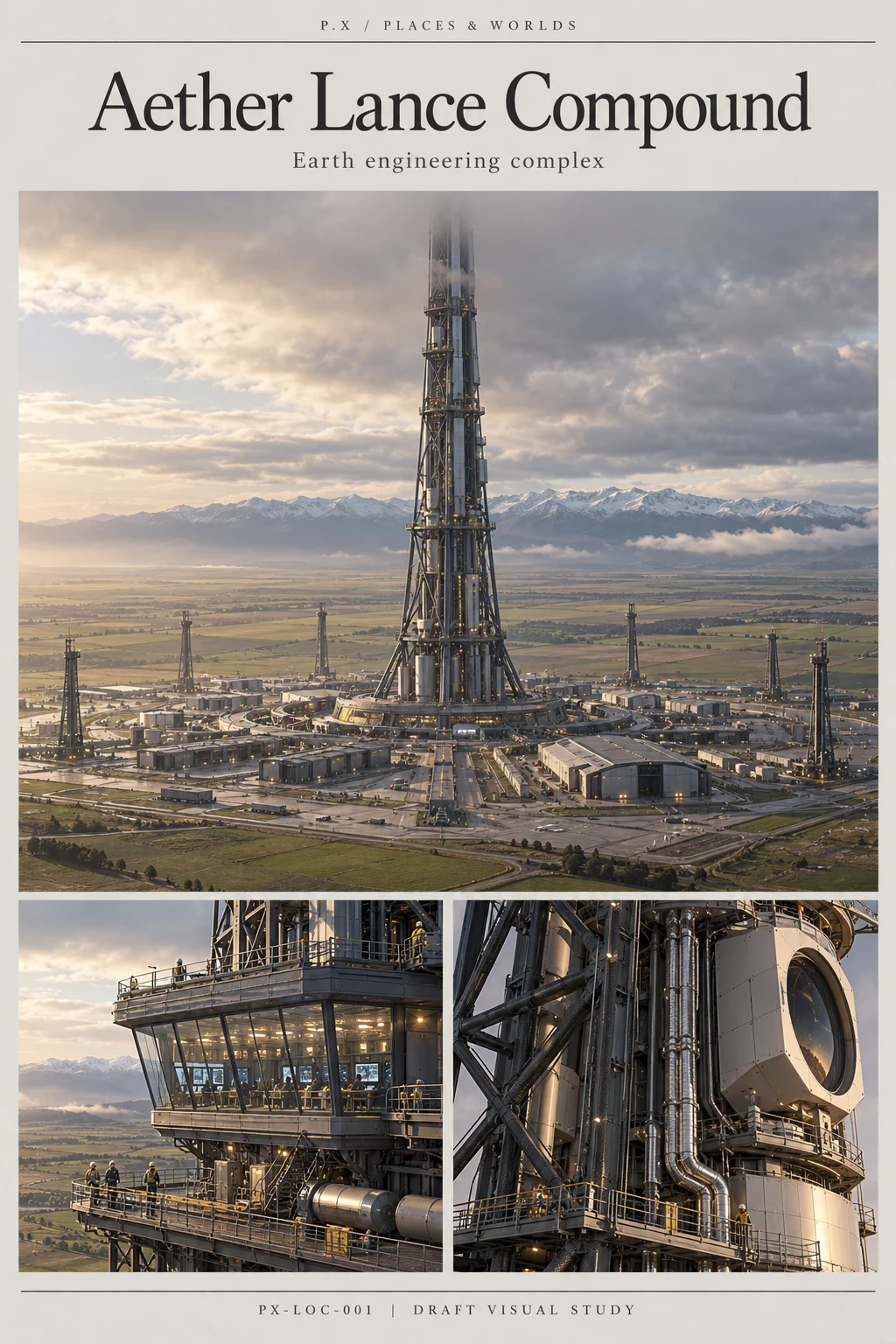 Aether Lance Compound — illustrative reconstruction