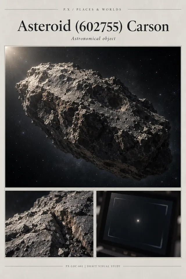 Asteroid (602755) Carson — illustrative reconstruction