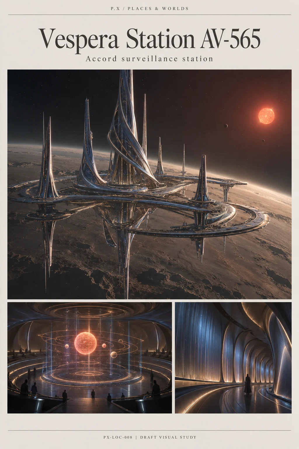 Vespera Station AV-565 — illustrative reconstruction