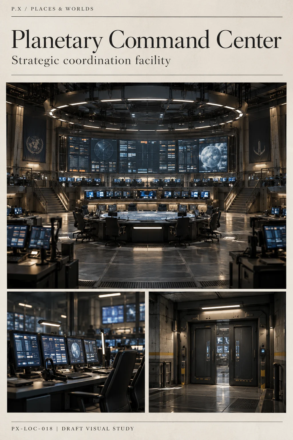 Planetary Command Center — illustrative reconstruction