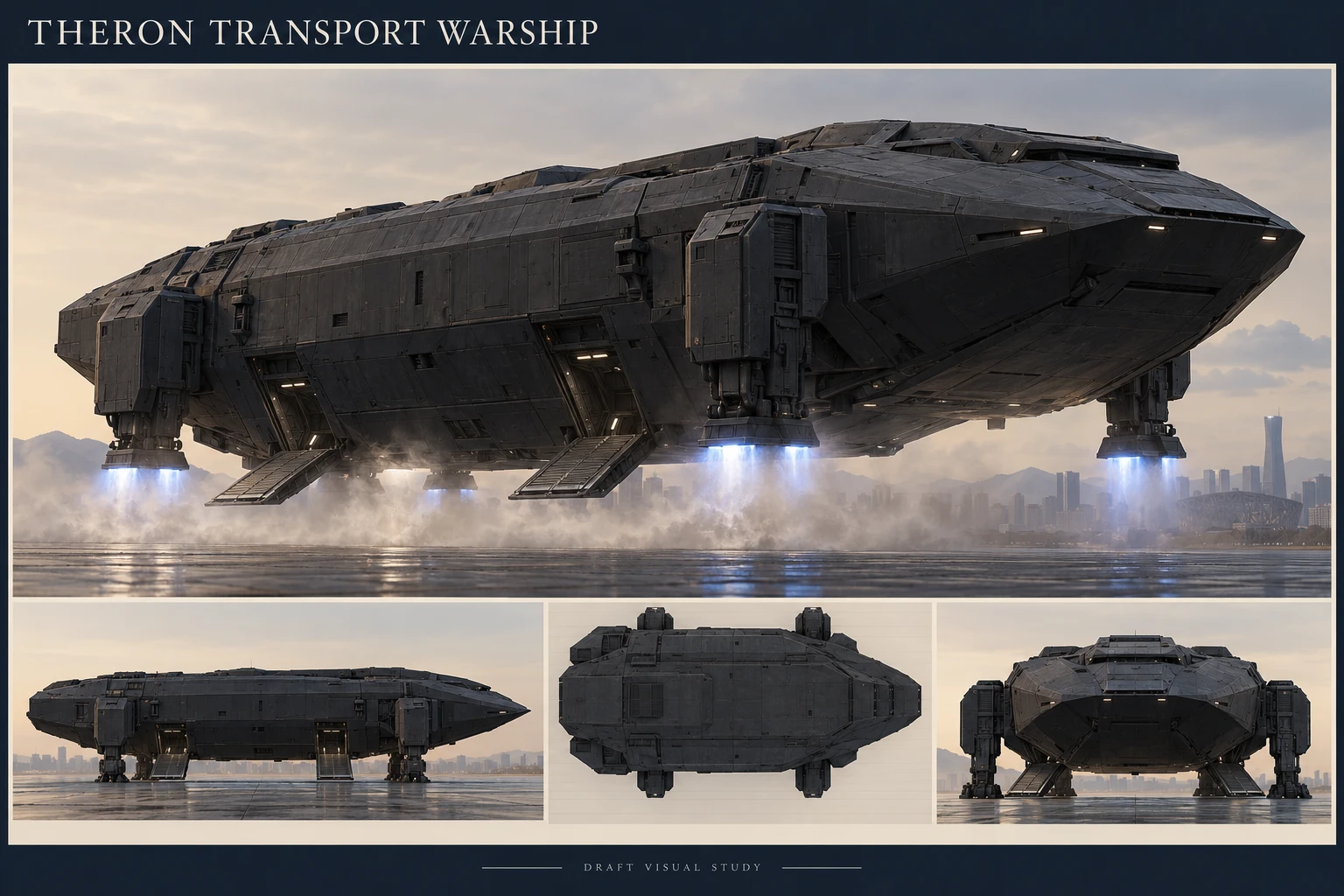 Theron Transport Warship — illustration