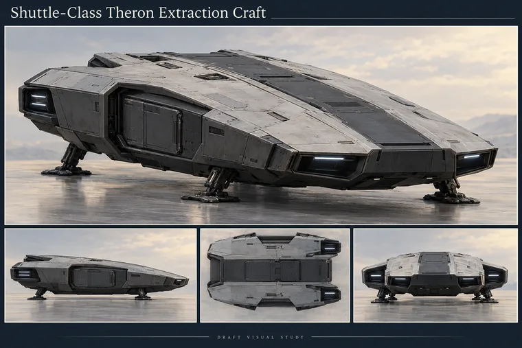 Shuttle-Class Theron Extraction Craft — illustration