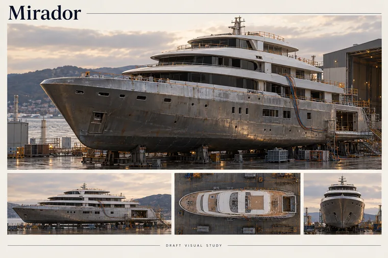 Mirador – 78 m Yacht — illustration