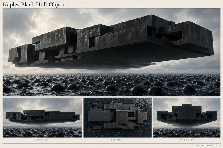 Naples Black Hull Object — illustration