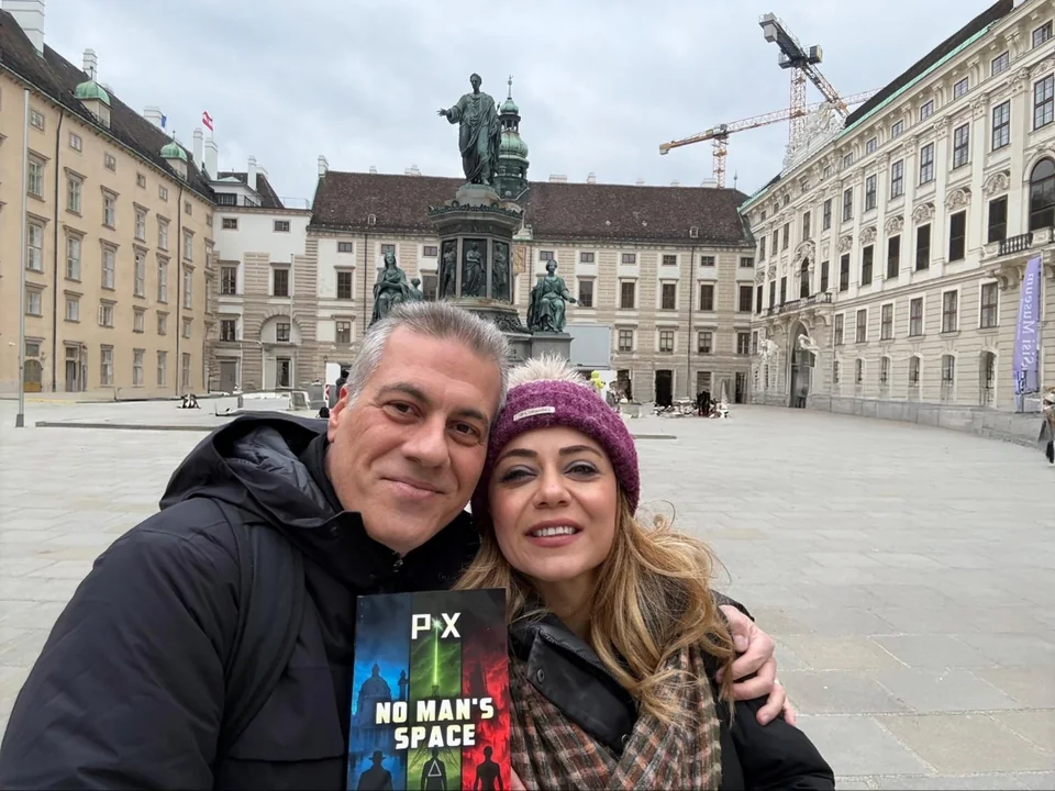 Fulya and Kerim Tapkan in Vienna with the first edition of P.X