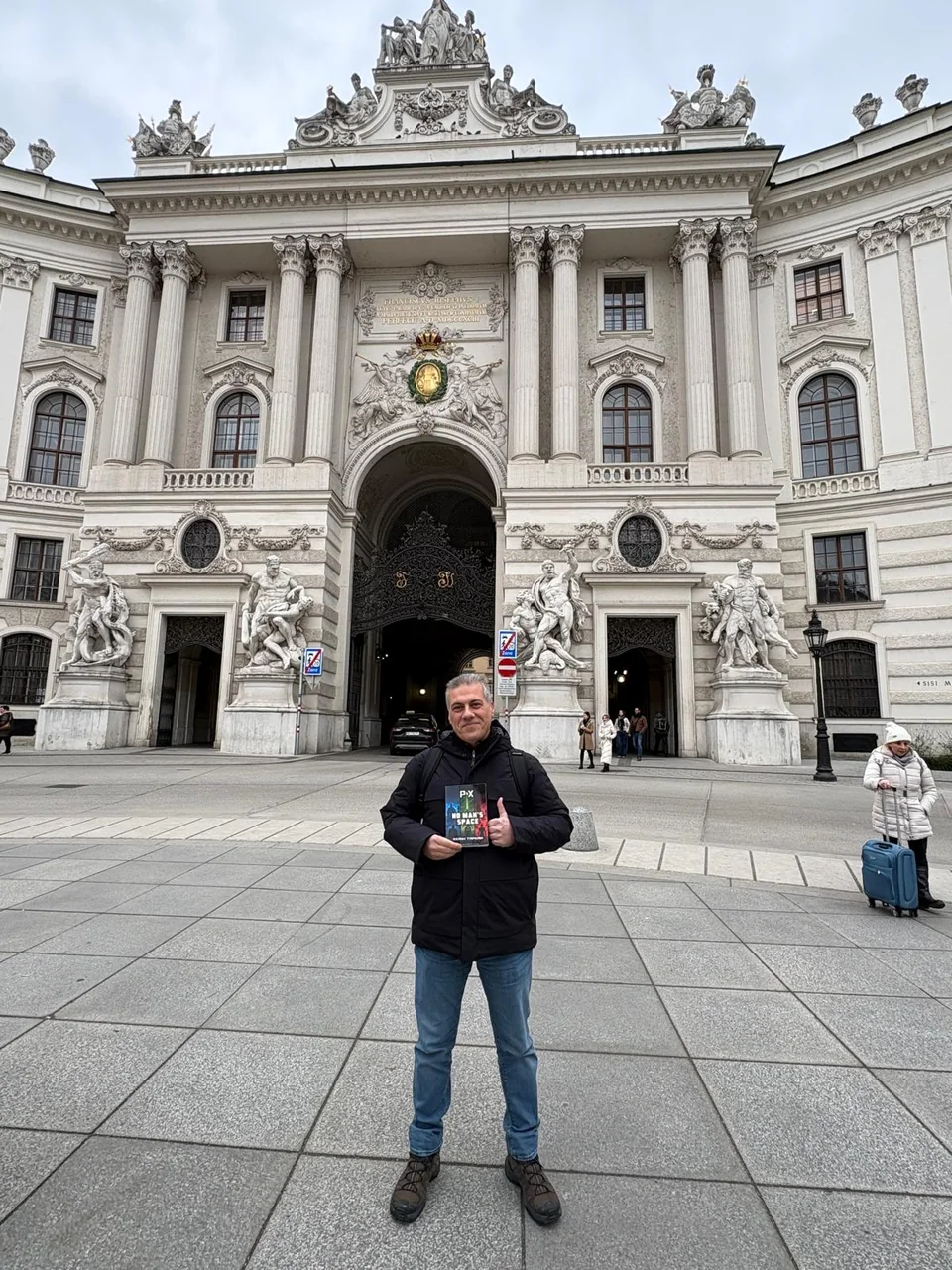 Kerim with the first printed P.X edition at the Hofburg in Vienna